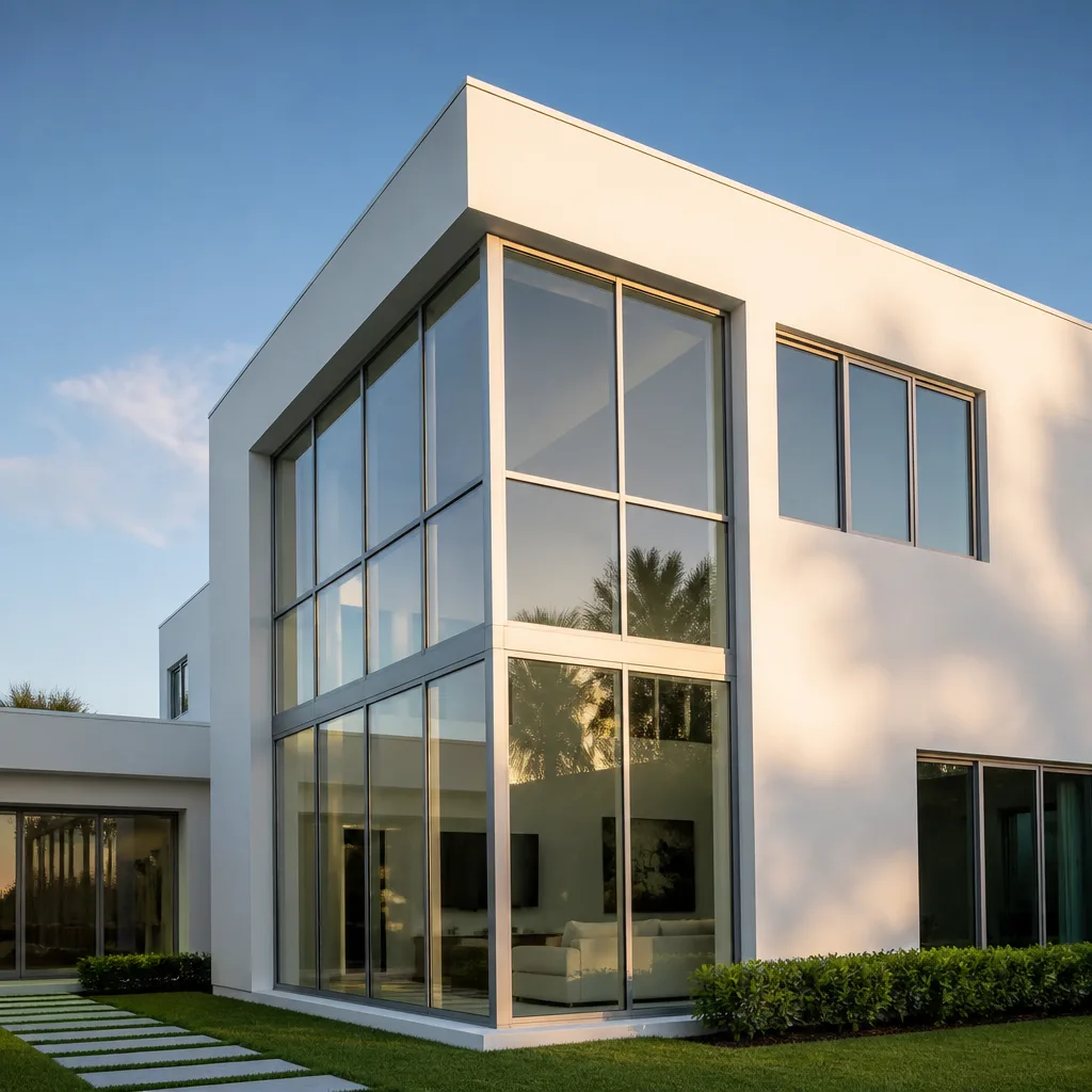 Modern home with professional floor-to-ceiling window and door installation